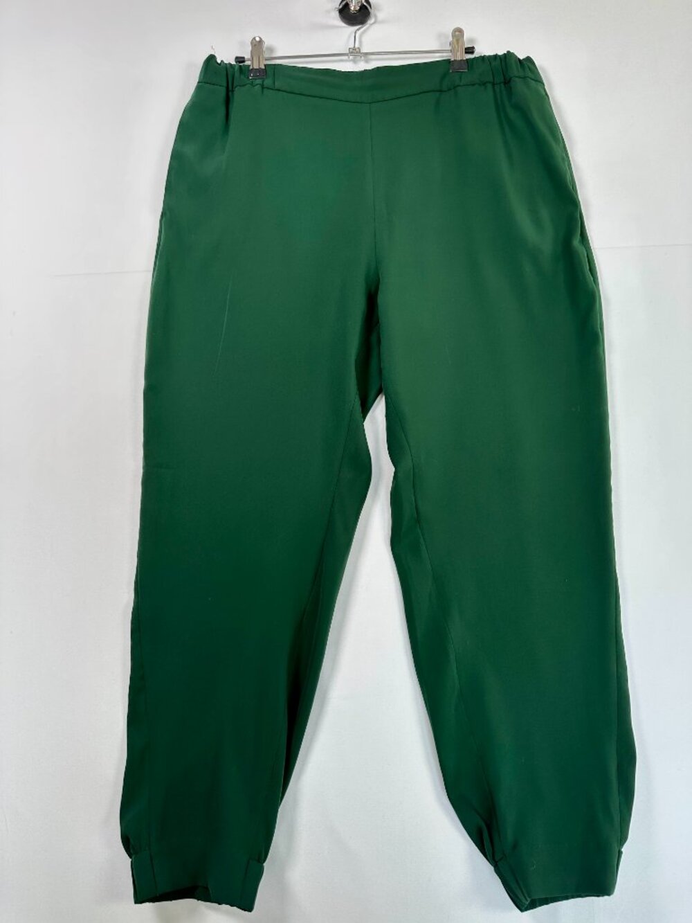 COS Green Tapered Jogger Pants Elastic Waist Size 12